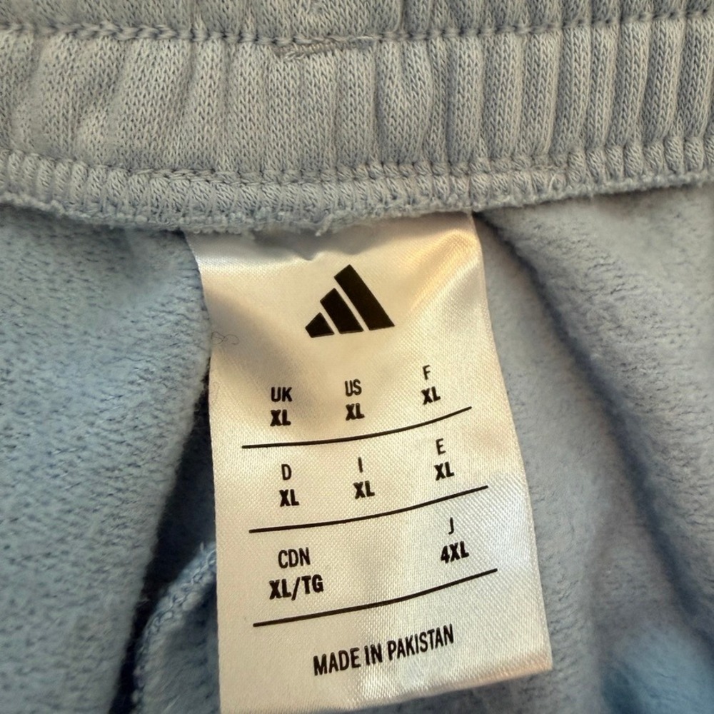 Adidas Mens Essentials French Terry Tapered Cuff Joggers Light Blue XL IN6075 - Picture 6 of 10
